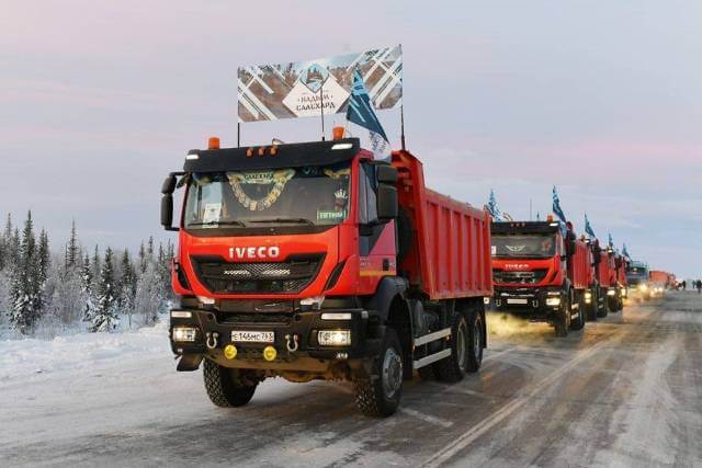 Автомобили IVECO-AMT приняли участие в торжественном открытии трассы Салехард – Надым